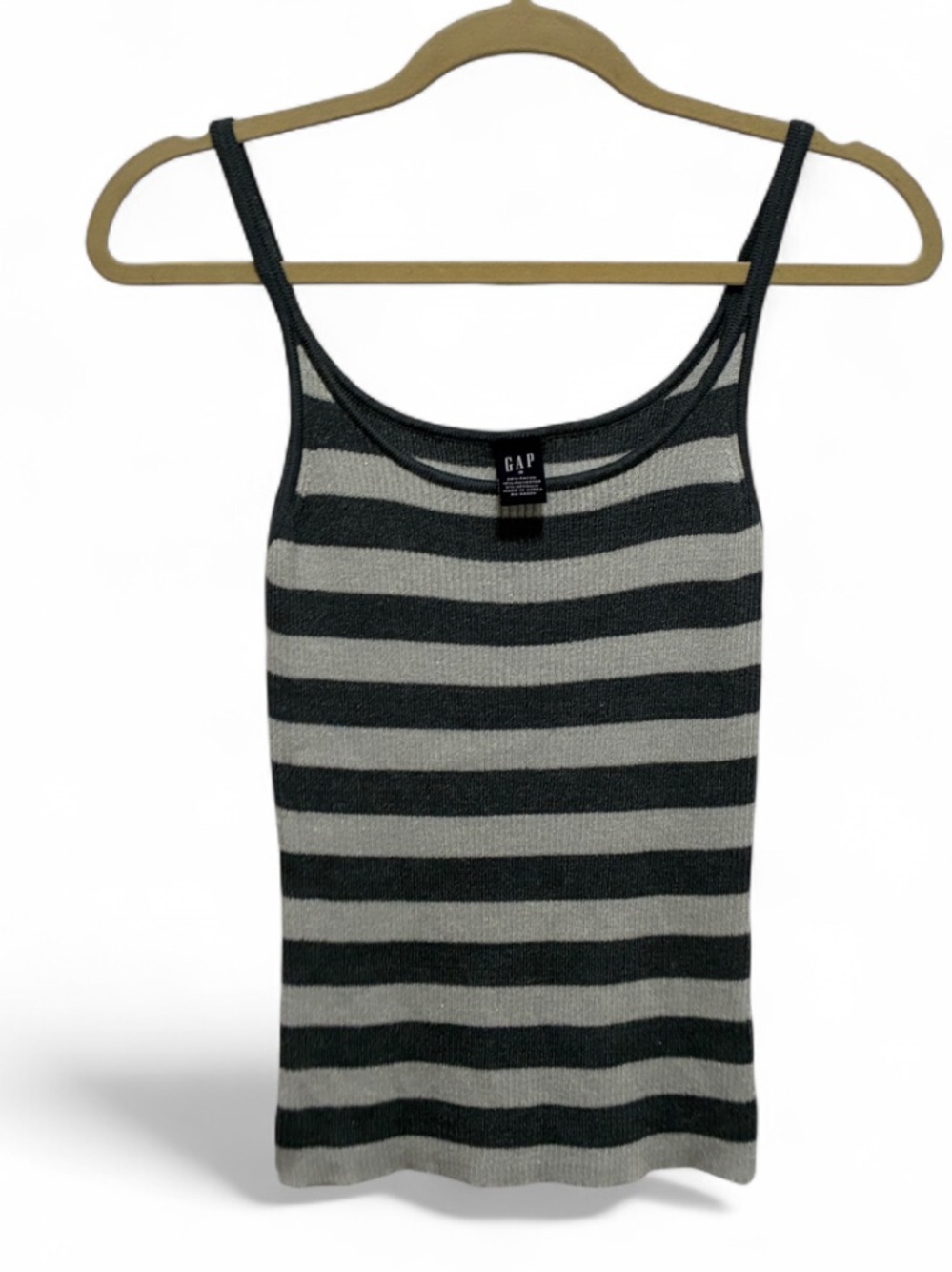 Y2K GAP Blue Striped Glittery Sweater Tank Top